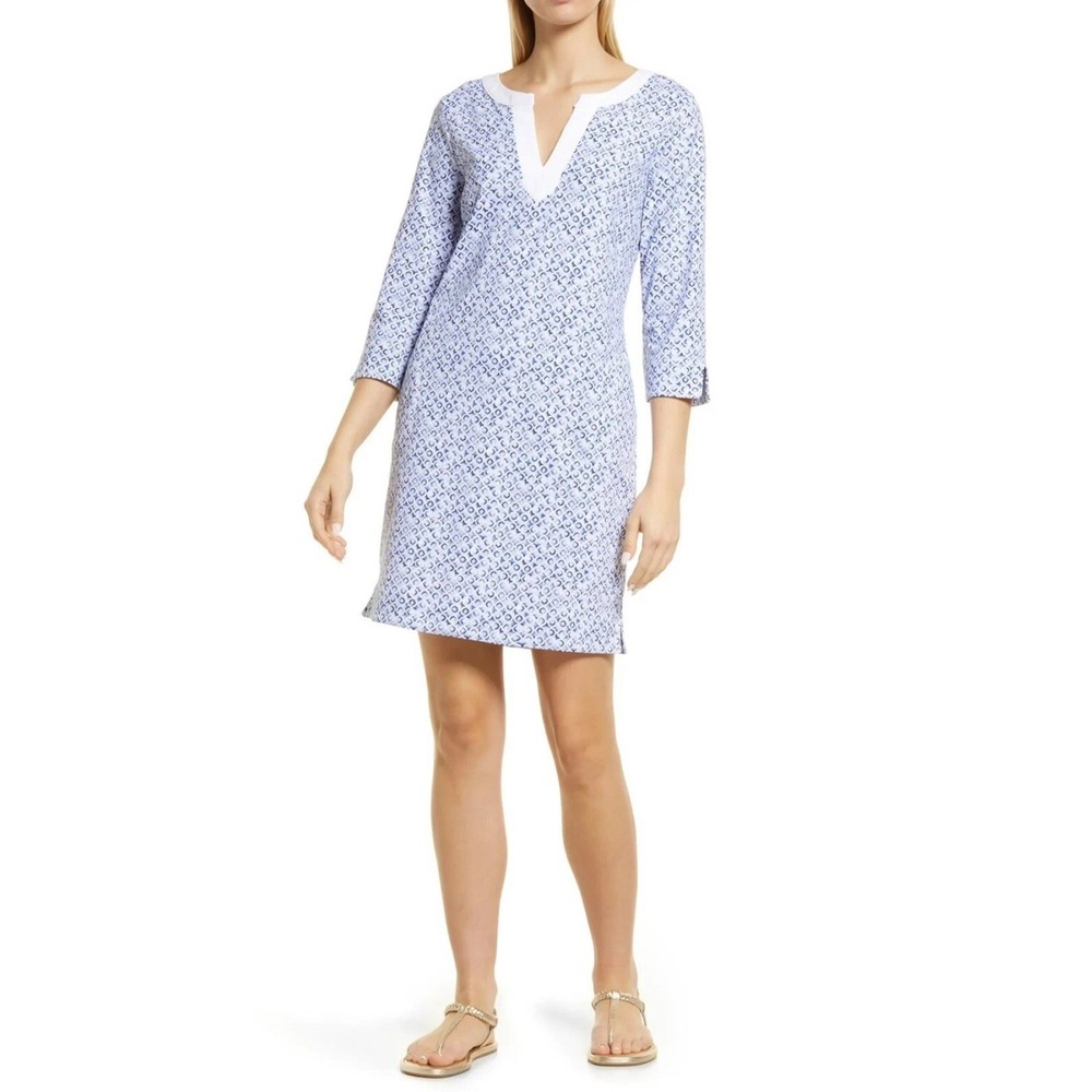 Tommy Bahama‎ Women's Blue Aubrey Island Tunic Dress Pockets Size XS $148